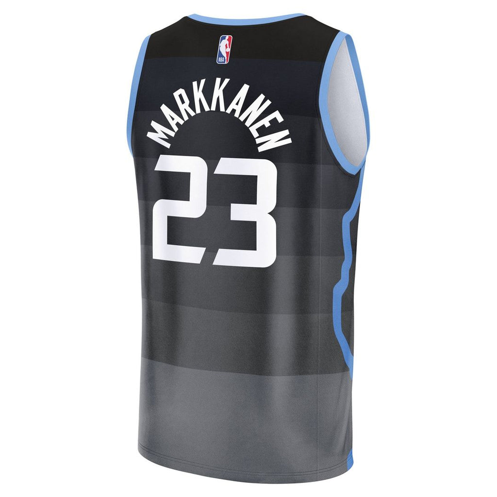 Lauri Markkanen Utah Jazz Fanatics 2025/ 26 City Edition Fast Break Jersey - Black | NBA Fan Gear