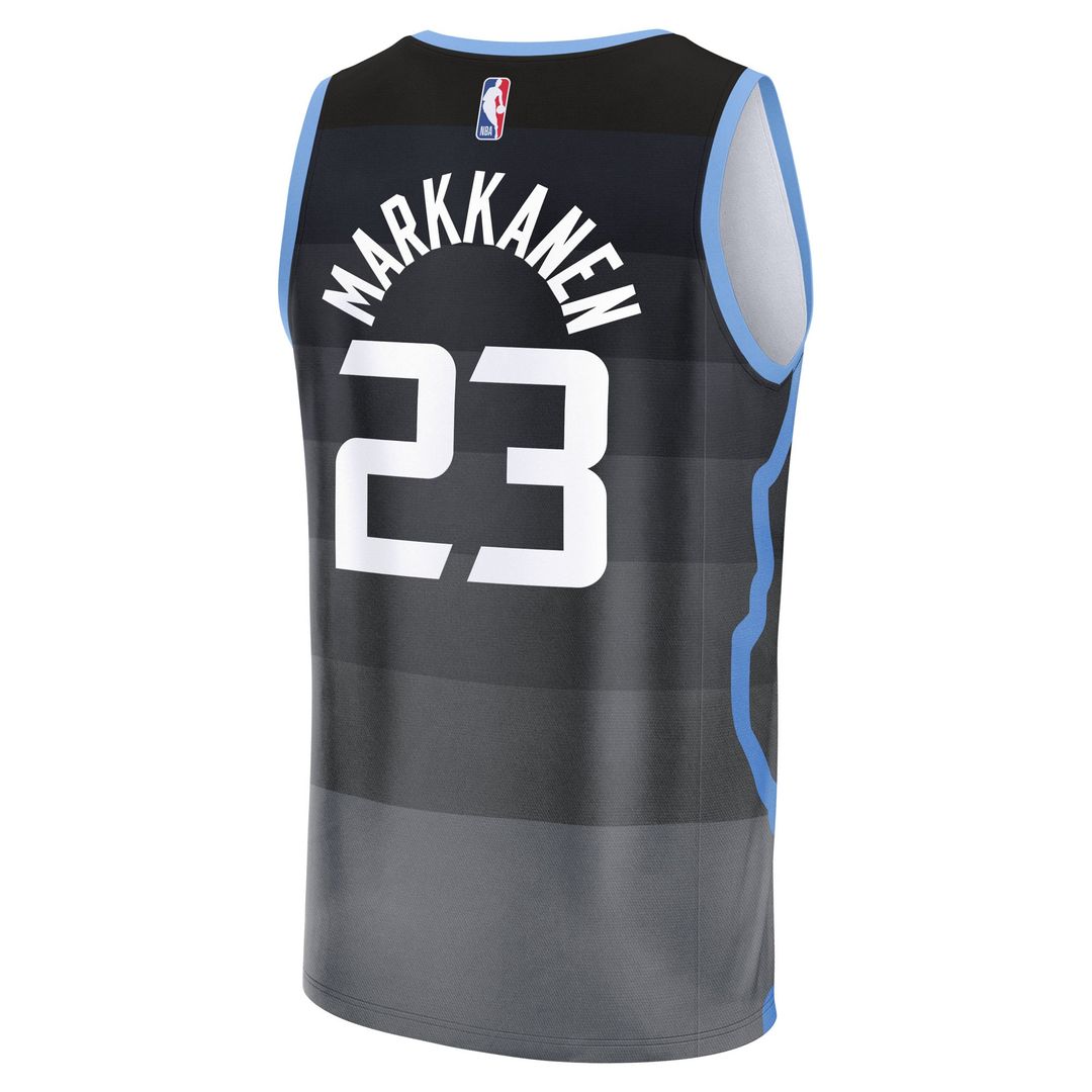 Lauri Markkanen Utah Jazz Fanatics 2025/ 26 City Edition Fast Break Jersey - Black | NBA Fan Gear