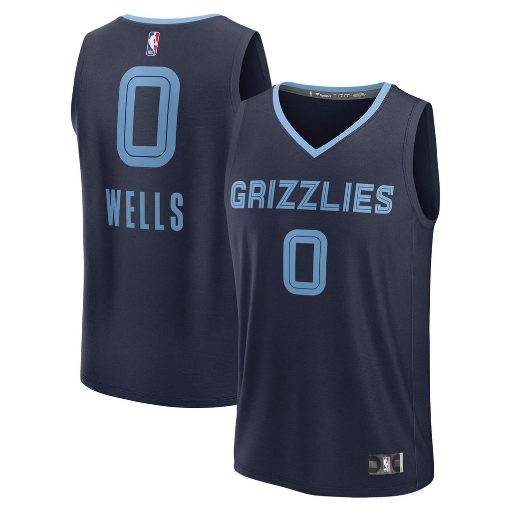 Jaylen Wells Memphis Grizzlies Fanatics Fast Break Replica Player Jersey - Icon Edition - Navy | NBA Fan Gear