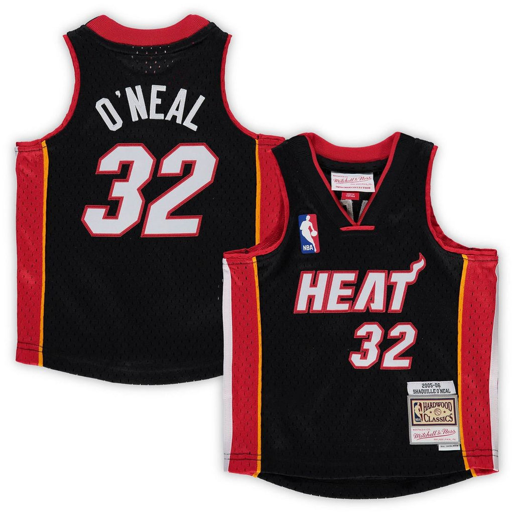 Shaquille O'Neal Miami Heat Mitchell & Ness Infant 2005/ 06 Hardwood Classics Retired Player Jersey - Black | NBA Fan Gear