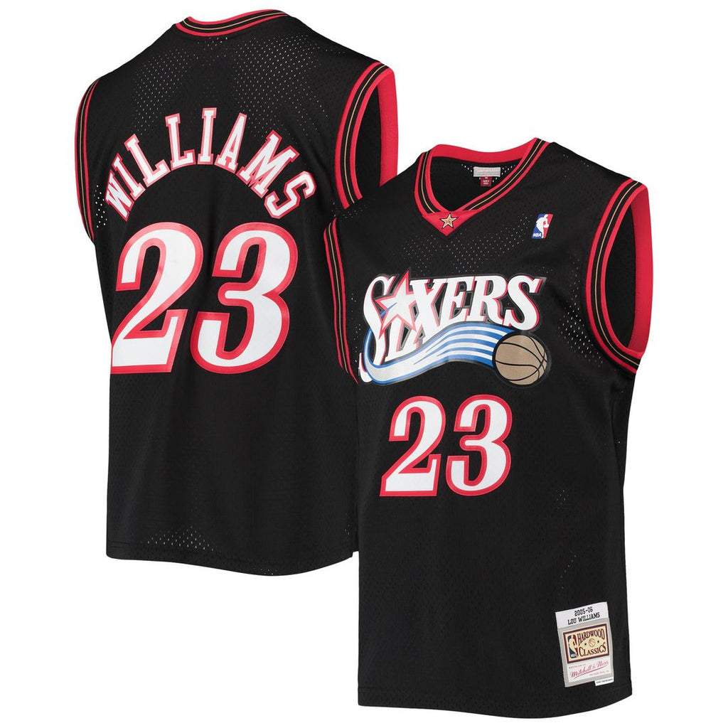 Lou Williams Philadelphia 76ers Mitchell & Ness 2005/ 06 Hardwood Classics Swingman Jersey - Black | NBA Fan Gear