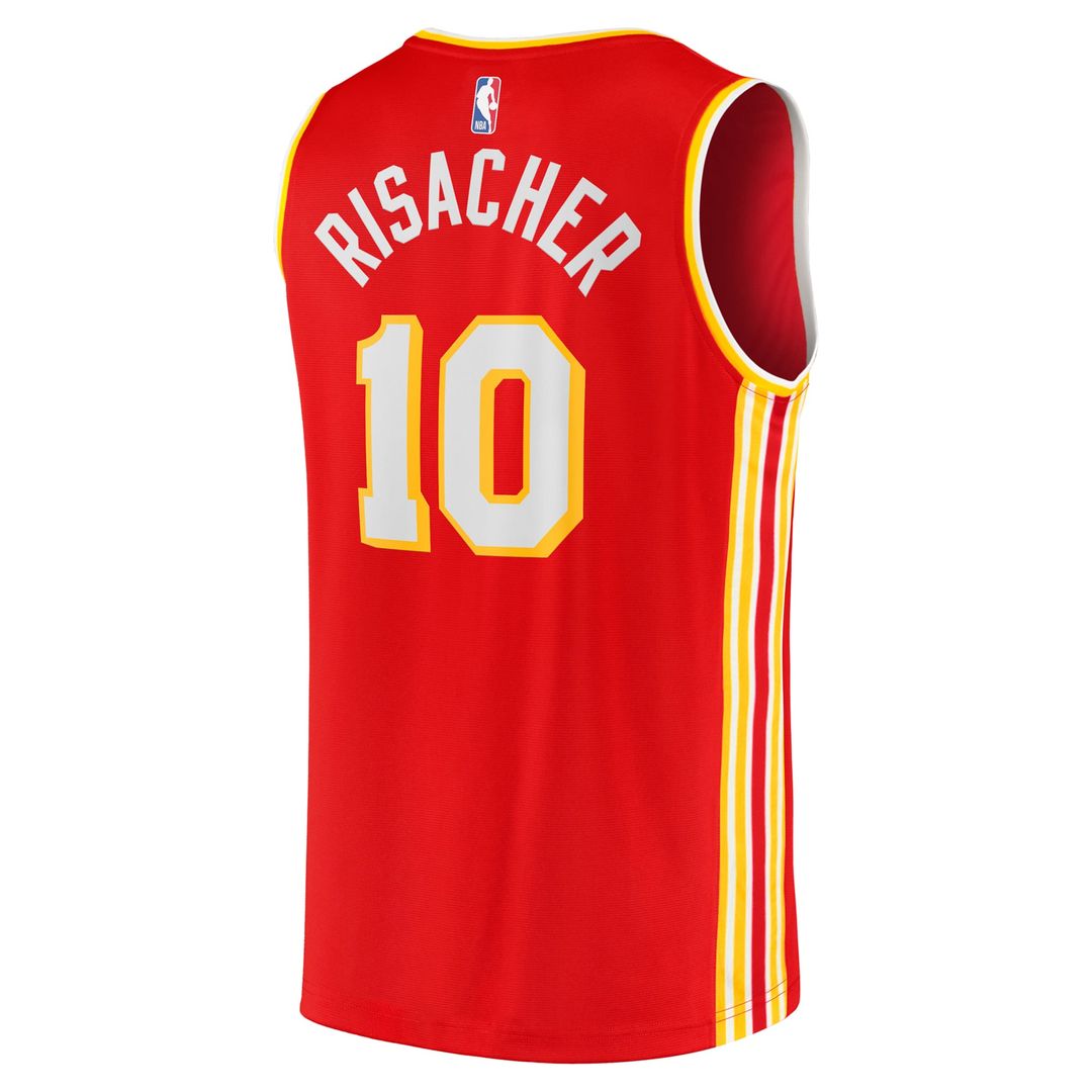 Zaccharie Risacher Atlanta Hawks Fanatics 2024 NBA Draft Fast Break Player Jersey - Icon Edition - Red | Fan Gear