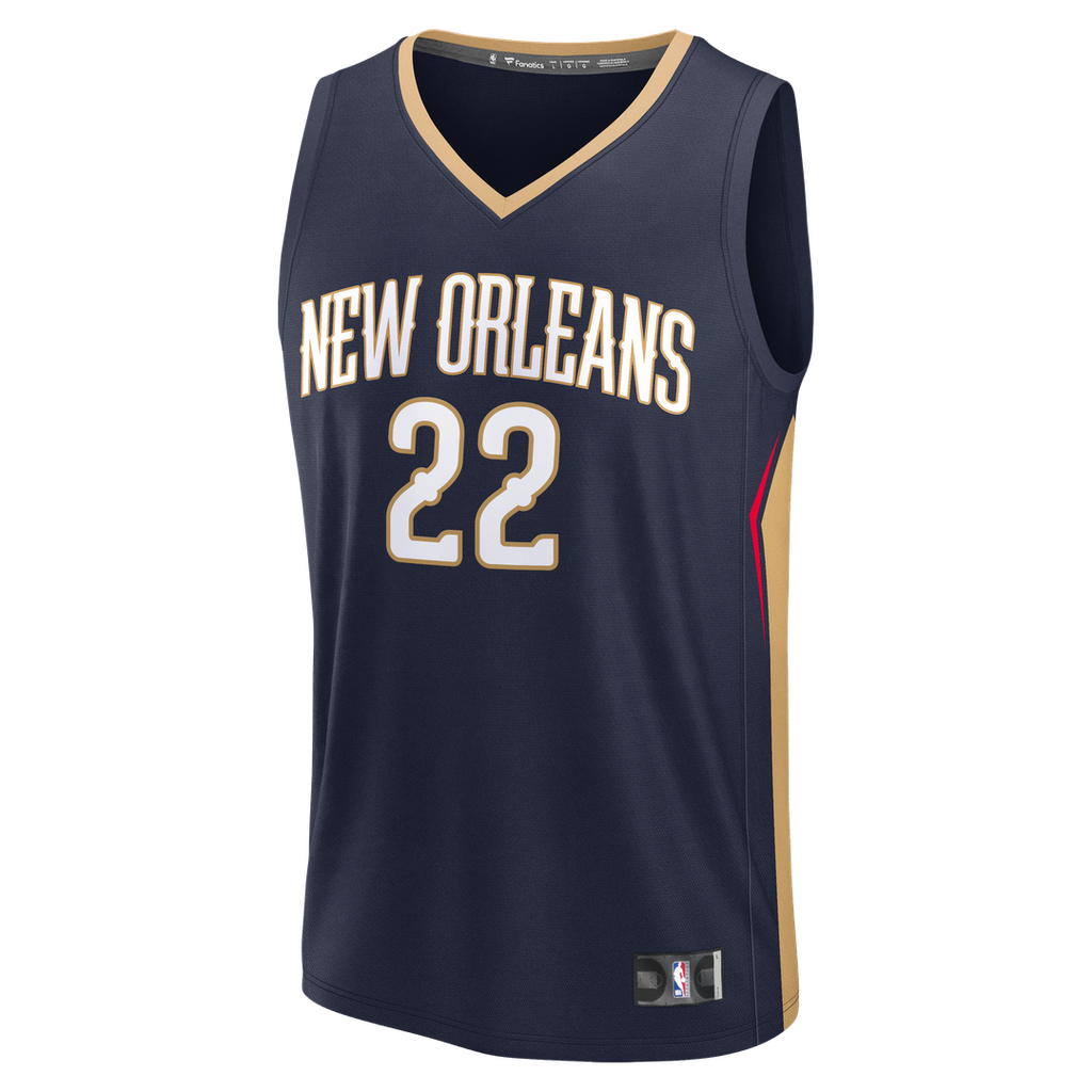 Derik Queen New Orleans Pelicans Fanatics Fast Break Replica Jersey - Icon Edition - Navy | NBA Fan Gear