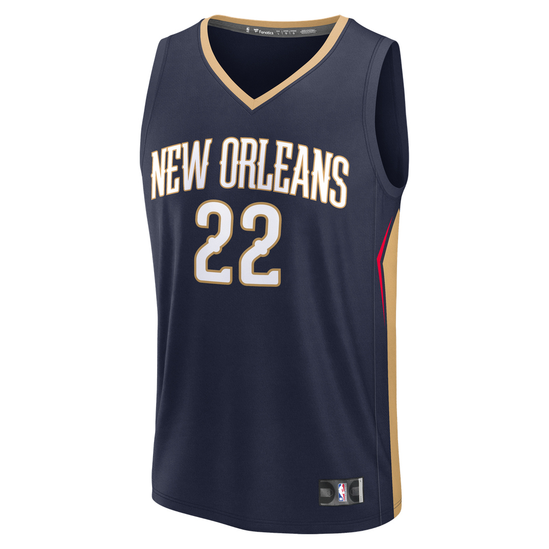 Derik Queen New Orleans Pelicans Fanatics Fast Break Replica Jersey - Icon Edition - Navy | NBA Fan Gear