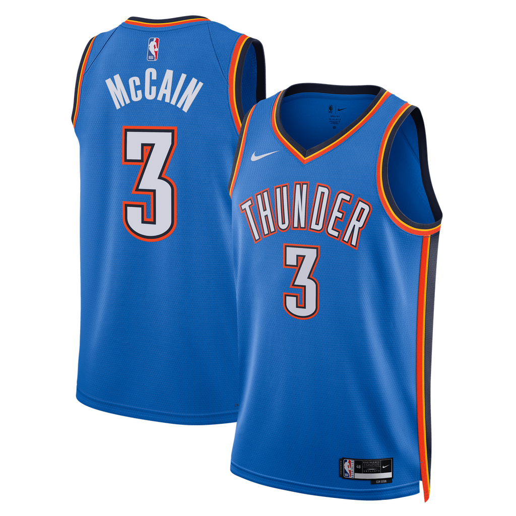 Jared McCain Oklahoma City Thunder Nike Unisex Swingman Jersey - Icon Edition - Blue | NBA Fan Gear