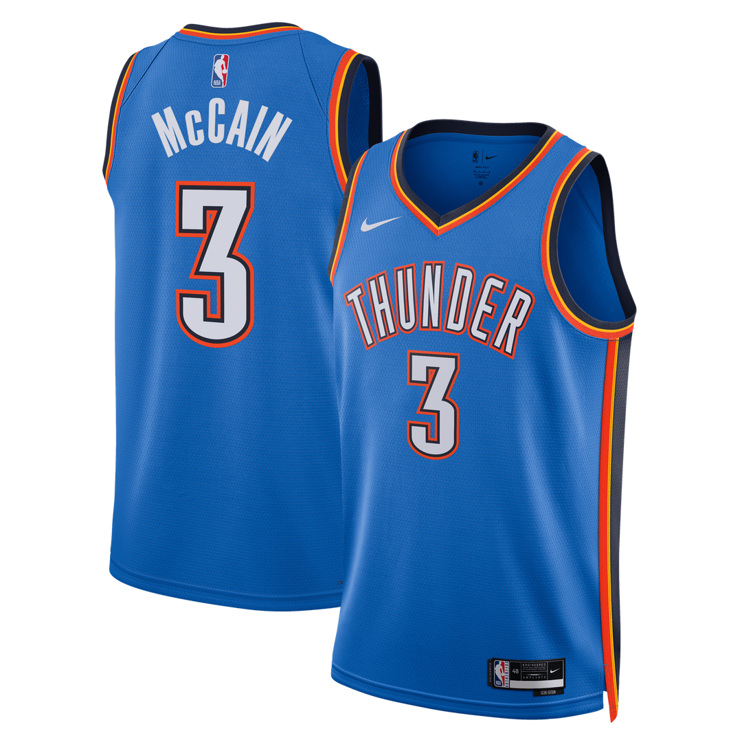 Jared McCain Oklahoma City Thunder Nike Unisex Swingman Jersey - Icon Edition - Blue | NBA Fan Gear