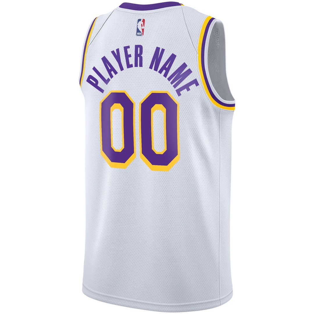 Los Angeles Lakers Nike 2020/ 21 Swingman Custom Jersey - Association Edition - White | NBA Fan Gear
