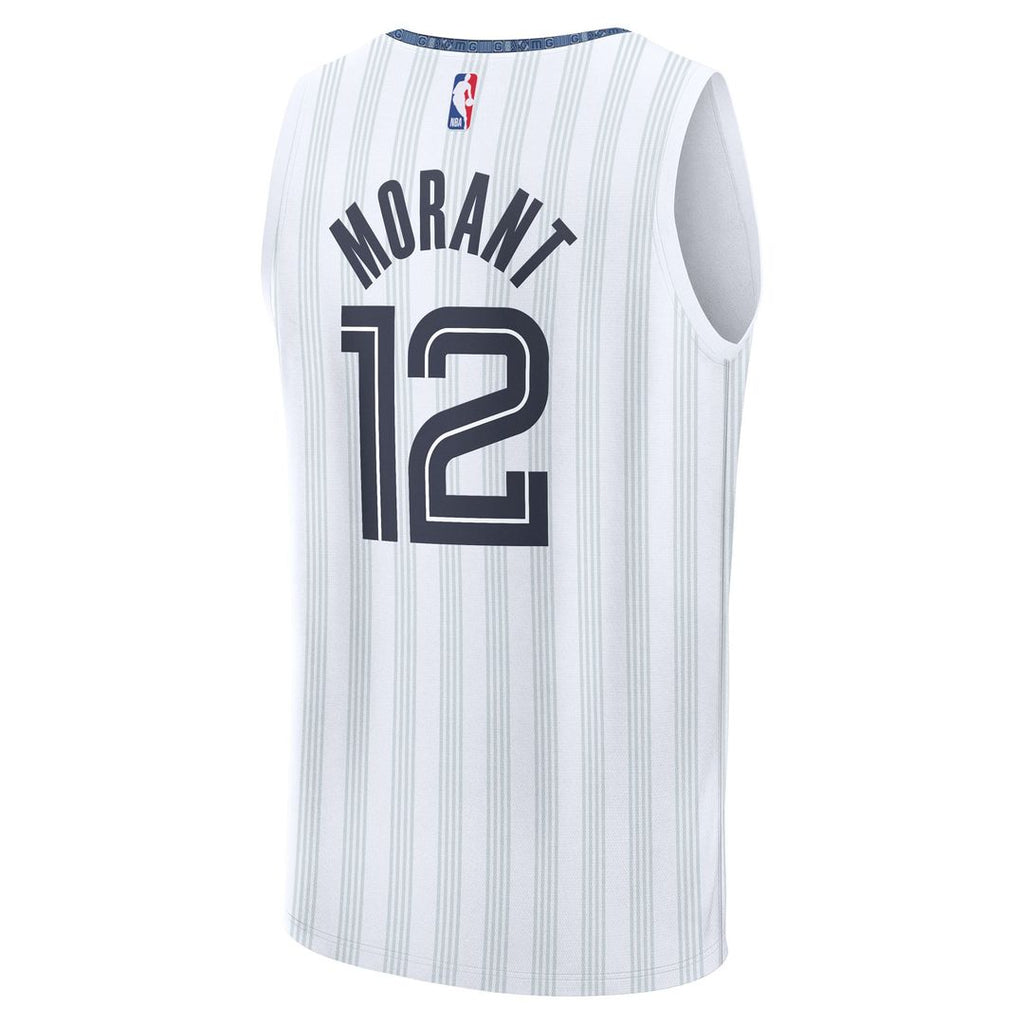 Ja Morant Memphis Grizzlies Fanatics Youth 2025/ 26 City Edition Fast Break Jersey - White | NBA Fan Gear