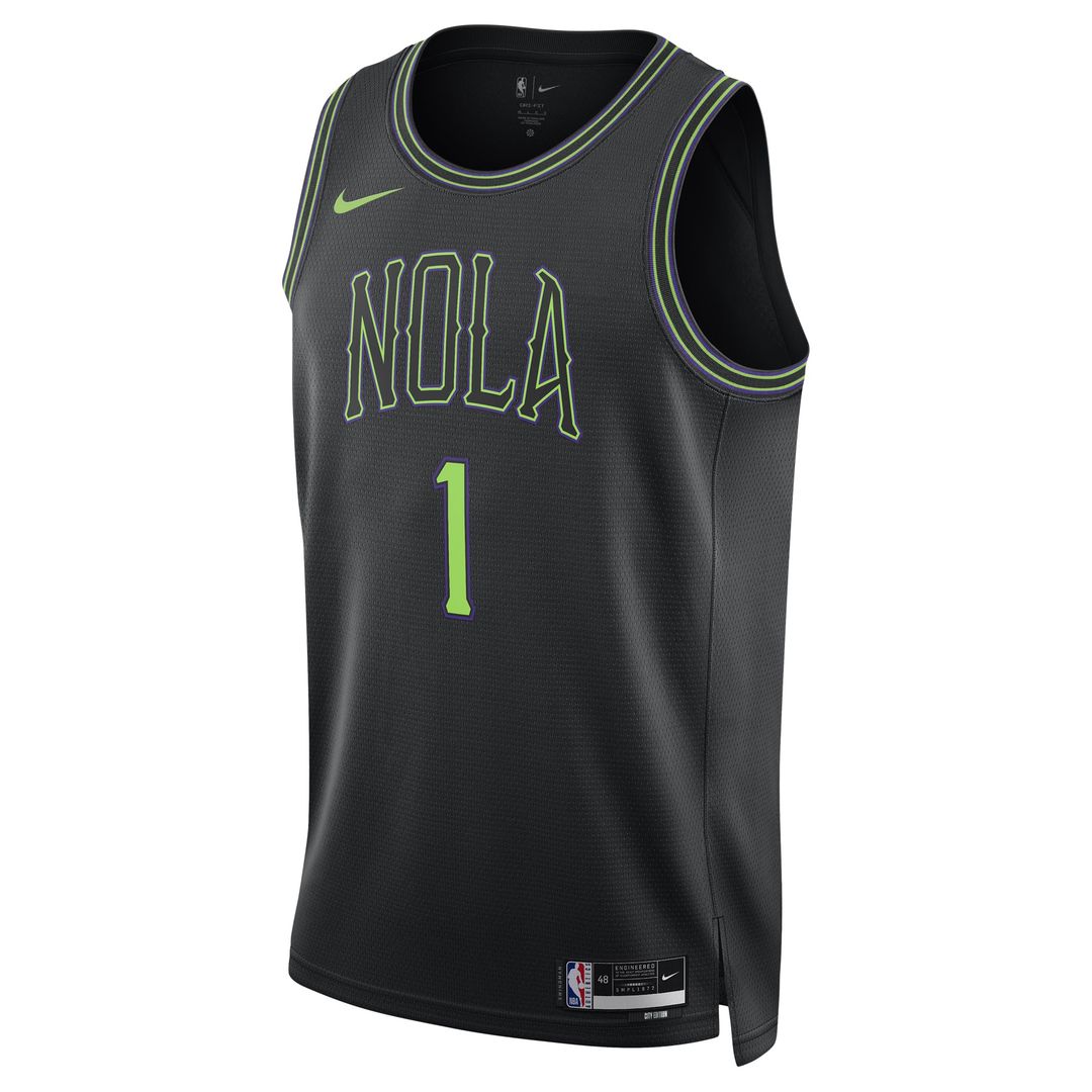 Zion Williamson New Orleans Pelicans Nike Unisex 2025/ 26 Swingman Jersey - Black - City Edition | NBA Fan Gear