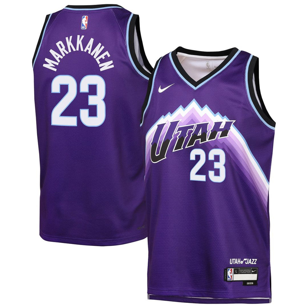 Lauri Markkanen Utah Jazz Nike Youth Icon Edition Swingman Jersey - Purple | NBA Fan Gear