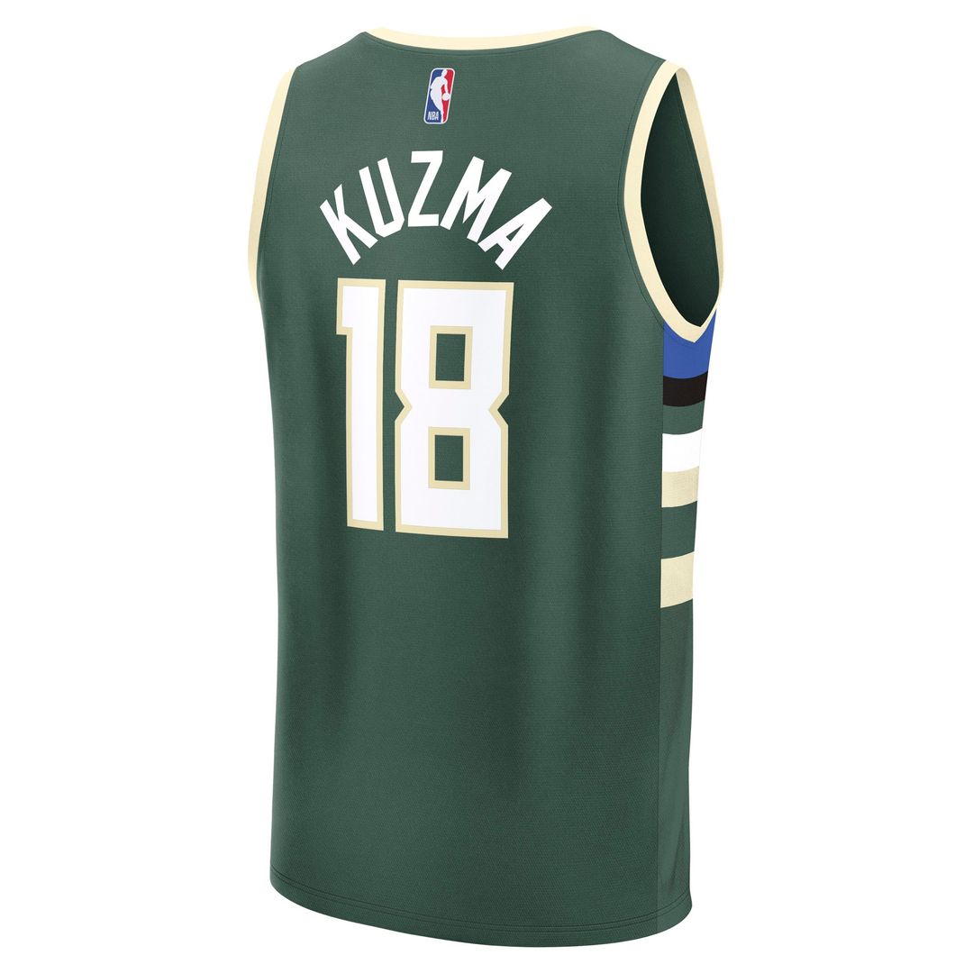 Kyle Kuzma Milwaukee Bucks Fanatics Fast Break Replica Player Jersey - Icon Edition - Hunter Green | NBA Fan Gear