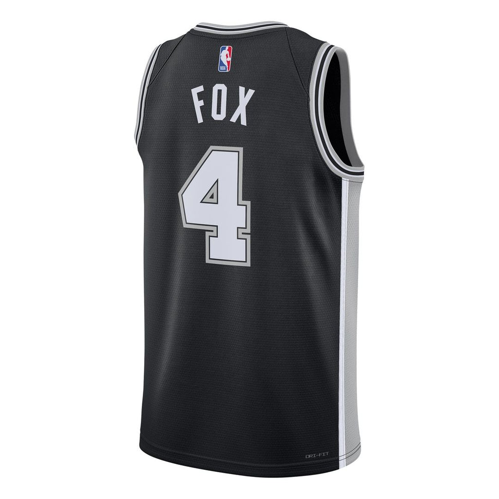 De'Aaron Fox San Antonio Spurs Nike Unisex Swingman Player Jersey - Icon Edition - Black | NBA Fan Gear