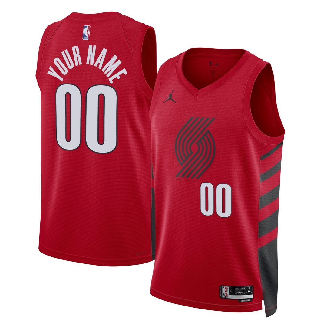 Portland Trail Blazers Jordan Brand Unisex 2022/ 23 Swingman Custom Jersey - Statement Edition - Red | NBA Fan Gear