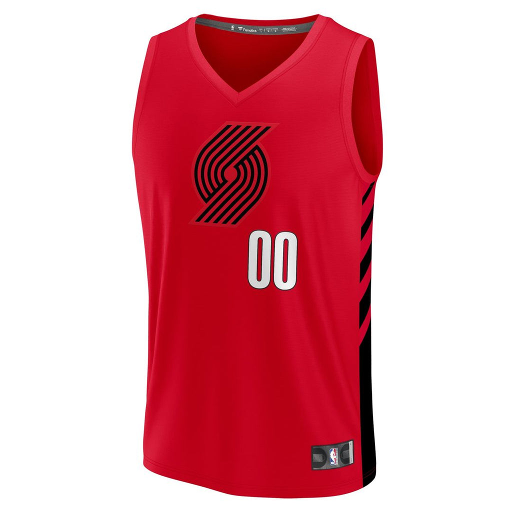Portland Trail Blazers Fanatics Fast Break Custom Replica Jersey - Red - Statement Edition | NBA Fan Gear