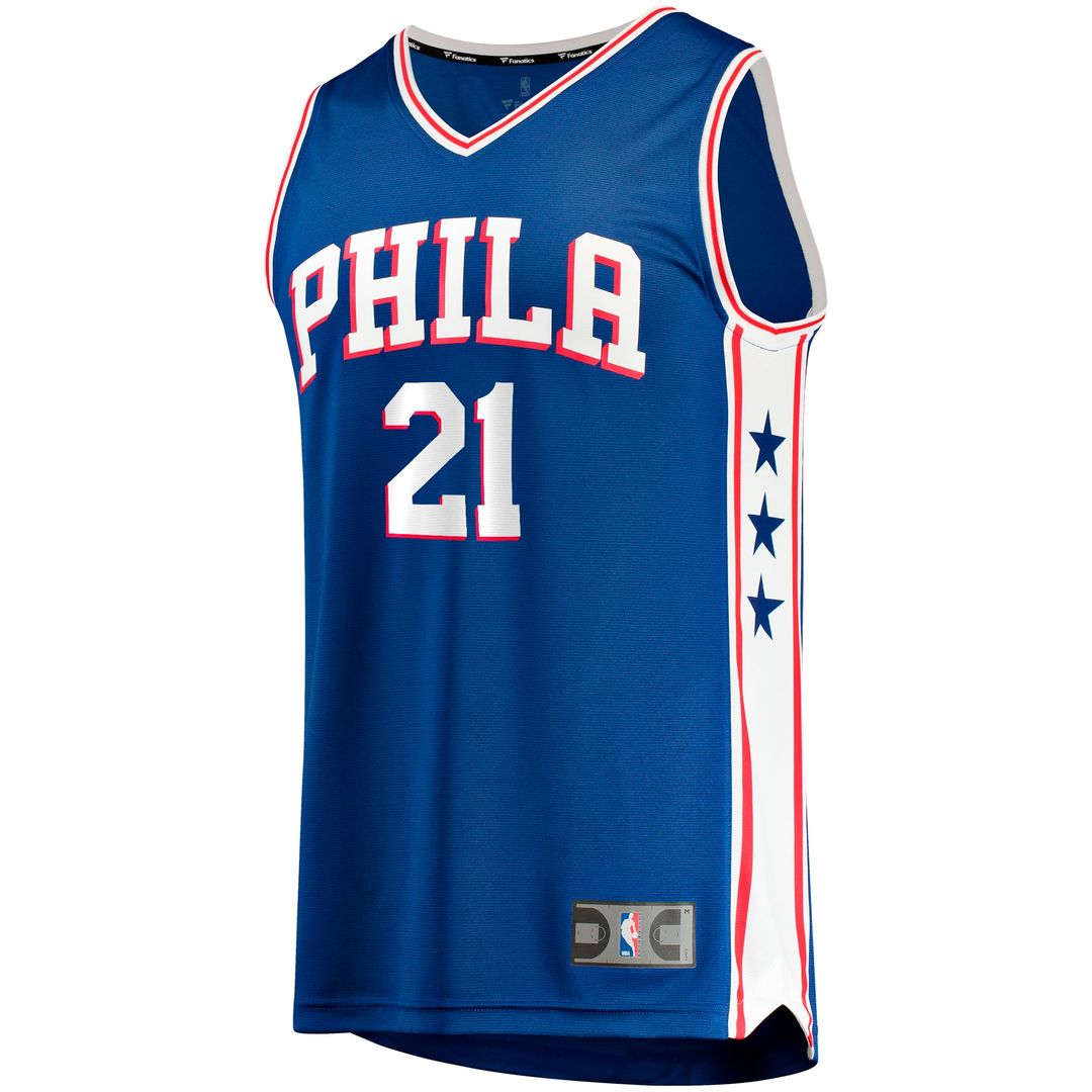 Joel Embiid Philadelphia 76ers Fanatics Big & Tall Fast Break Player Jersey - Royal - Icon Edition | NBA Fan Gear