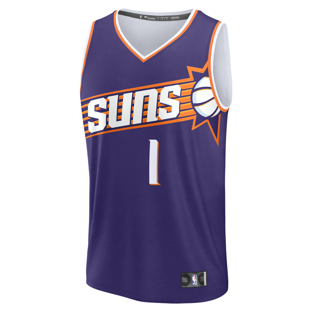Devin Booker Phoenix Suns Fanatics Youth Fast Break Replica Player Jersey - Icon Edition - Purple | NBA Fan Gear