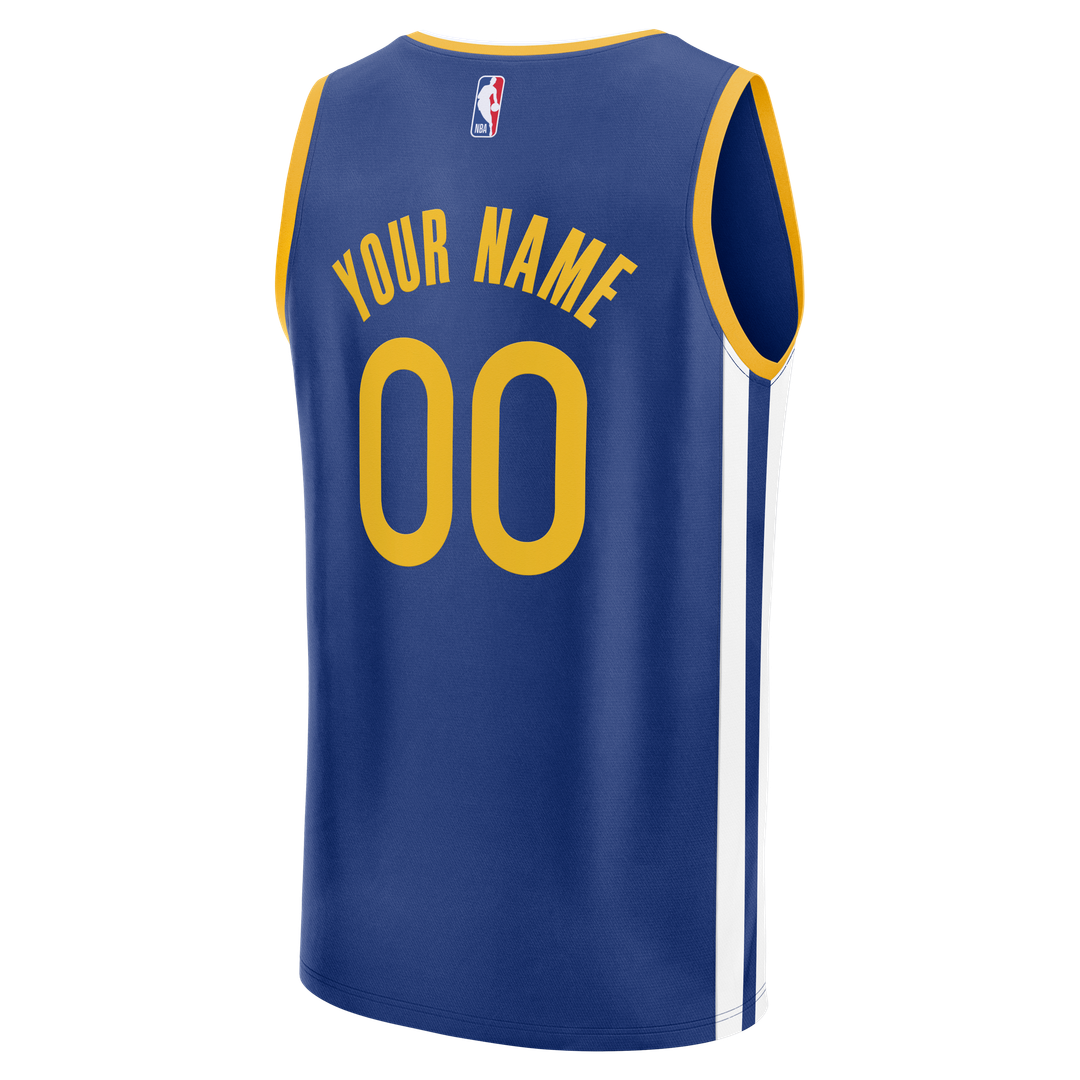 Golden State Warriors Fanatics Fast Break Custom Jersey - Icon Edition - Royal | NBA Fan Gear