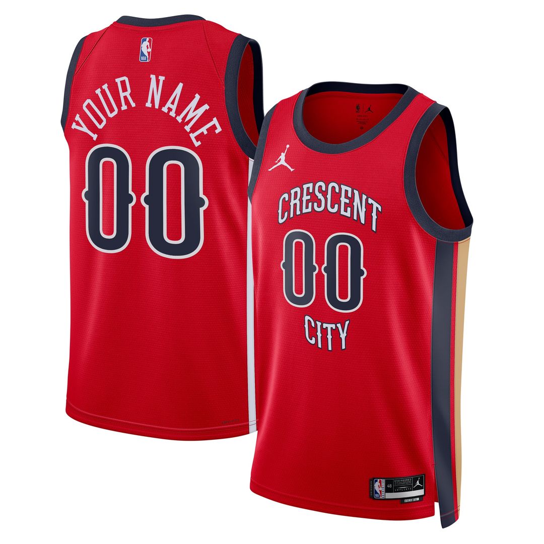 New Orleans Pelicans Jordan Brand Unisex Swingman Custom Jersey - Red - Statement Edition | NBA Fan Gear