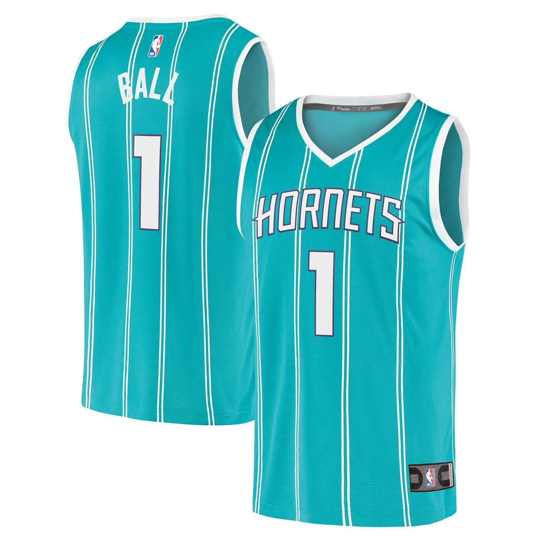 LaMelo Ball Charlotte Hornets Fanatics Fast Break Replica Jersey - Icon Edition - Teal | NBA Fan Gear