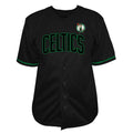 Boston Celtics Fanatics Big & Tall Pop Full-Button Baseball Jersey - Black | NBA Fan Gear