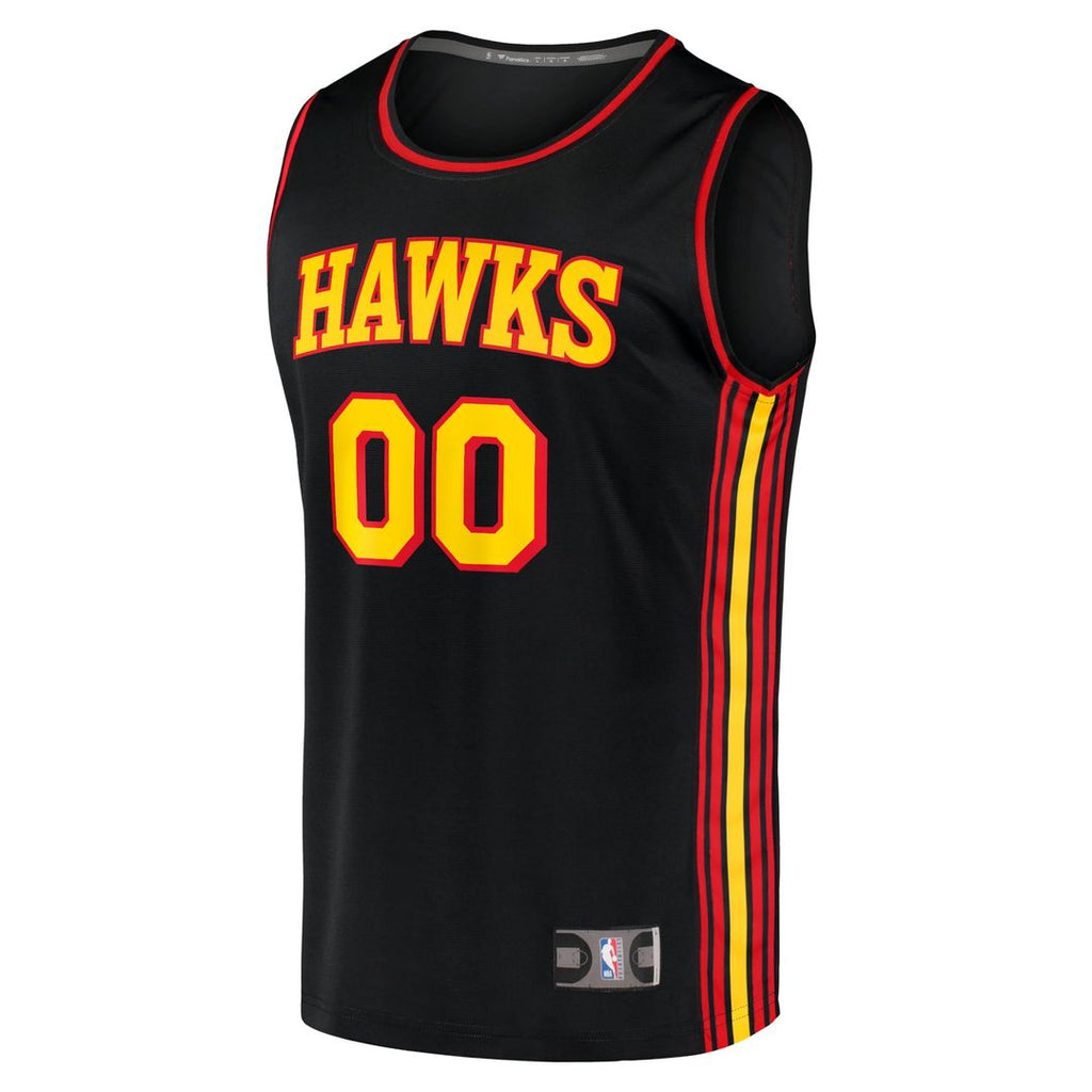 Atlanta Hawks Fanatics Fast Break Replica Custom Jersey Black - Statement Edition | NBA Fan Gear