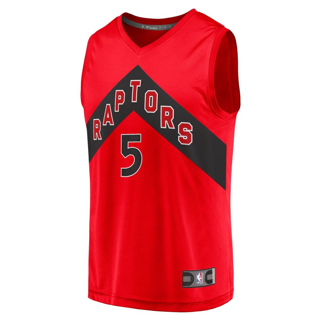Immanuel Quickley Toronto Raptors Fanatics Fast Break Player Jersey - Icon Edition - Red | NBA Fan Gear