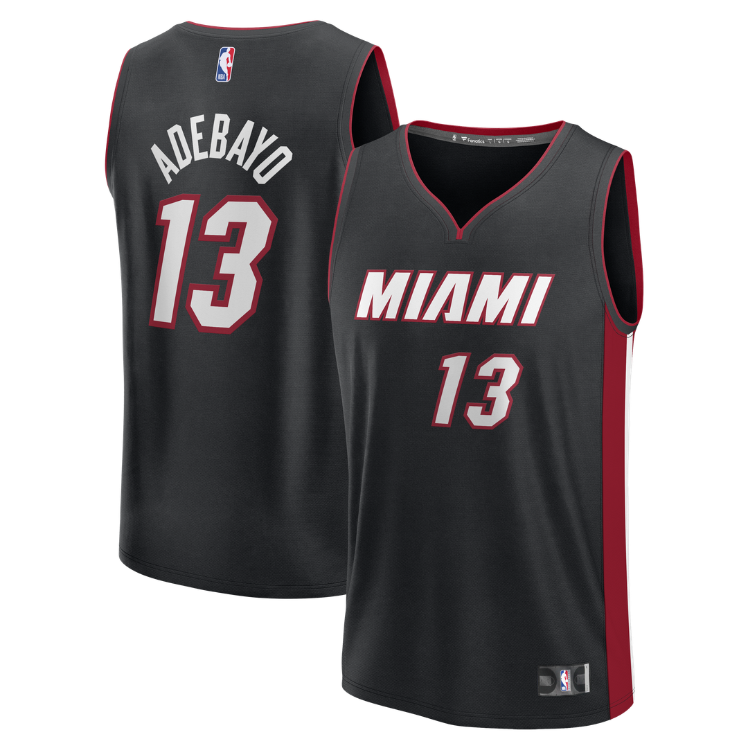 Bam Adebayo Miami Heat Fanatics Fast Break Replica Jersey - Icon Edition - Black | NBA Fan Gear