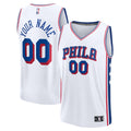 Philadelphia 76ers Fanatics Youth Fast Break Custom Replica Jersey - White - Association Edition | NBA Fan Gear