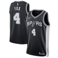 De'Aaron Fox San Antonio Spurs Nike Unisex Swingman Player Jersey - Icon Edition - Black | NBA Fan Gear