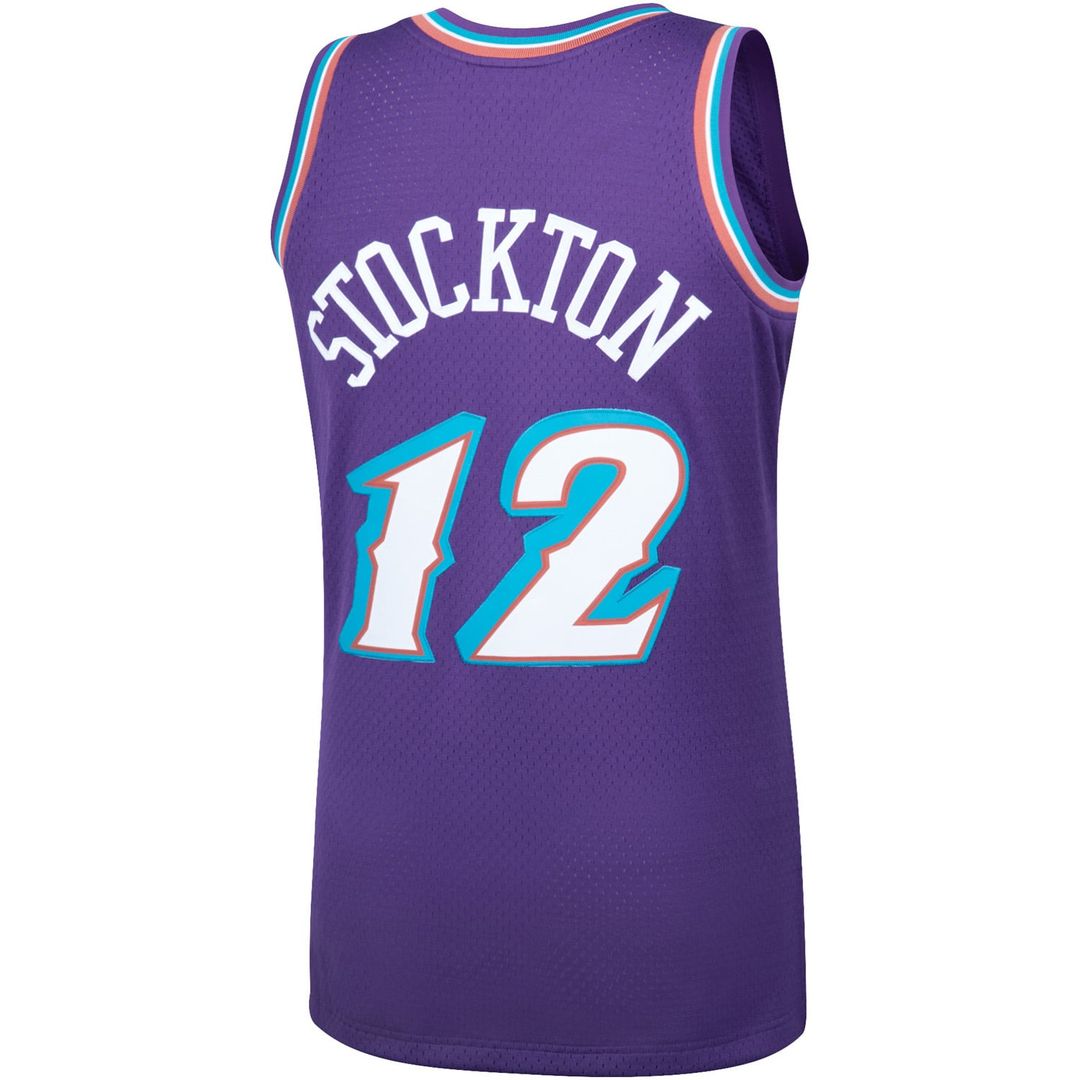 John Stockton Utah Jazz Mitchell & Ness Hardwood Classics Swingman Jersey - Purple | NBA Fan Gear