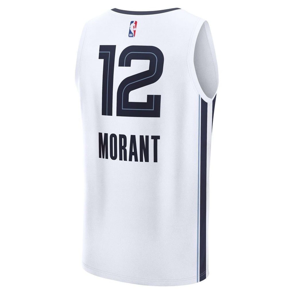 Ja Morant Memphis Grizzlies Fanatics Fast Break Replica Player Jersey - Association Edition - White | NBA Fan Gear