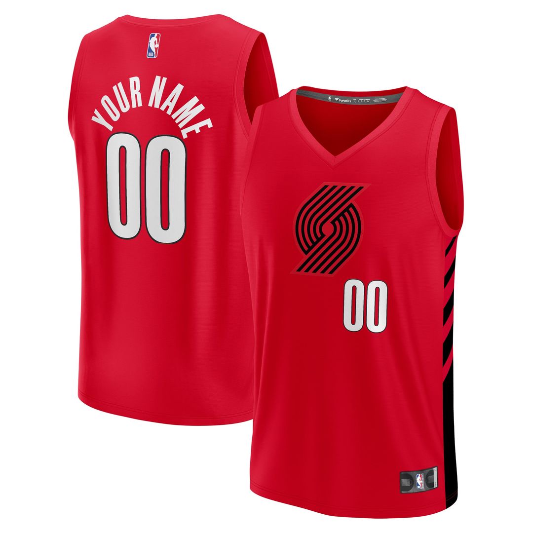 Portland Trail Blazers Fanatics Fast Break Custom Replica Jersey - Red - Statement Edition | NBA Fan Gear