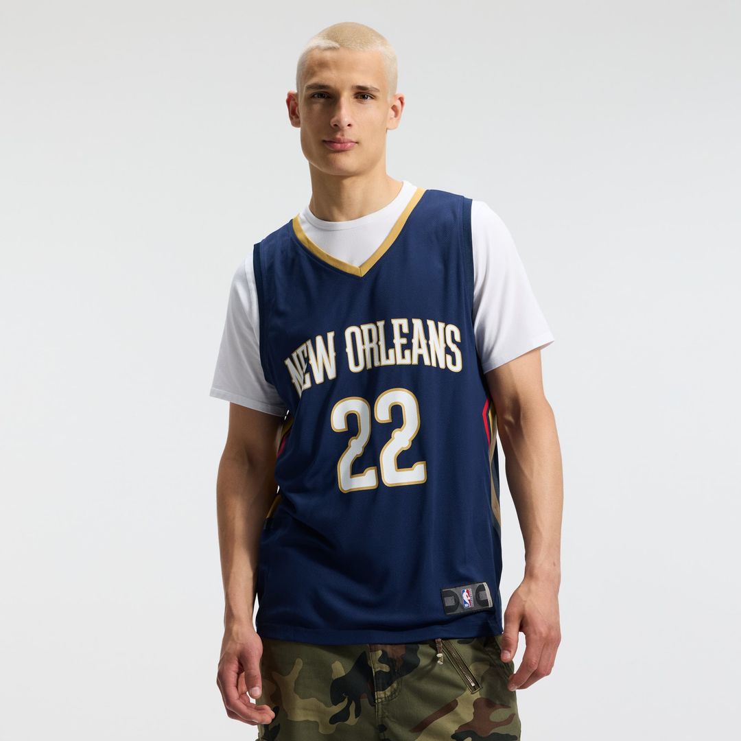 Derik Queen New Orleans Pelicans Fanatics Fast Break Replica Jersey - Icon Edition - Navy | NBA Fan Gear