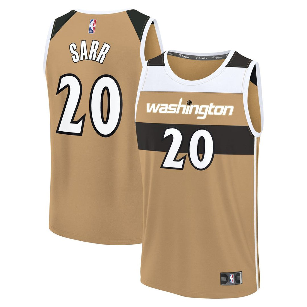 Alex Sarr Washington Wizards Fanatics 2025/ 26 City Edition Fast Break Jersey - Gold | NBA Fan Gear