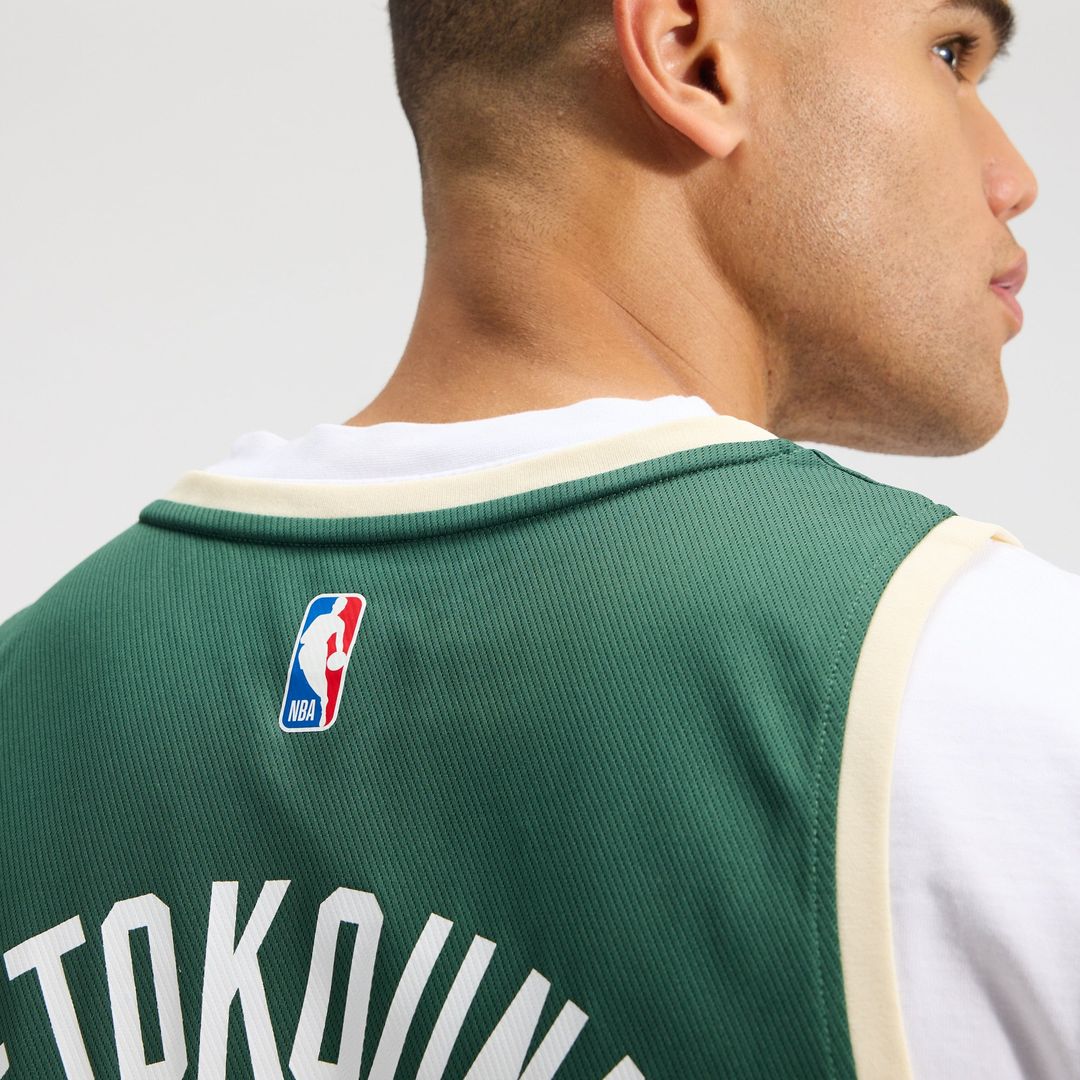 Giannis Antetokounmpo Milwaukee Bucks Fanatics Fast Break Replica Player Jersey - Icon Edition - Hunter Green | NBA Fan Gear