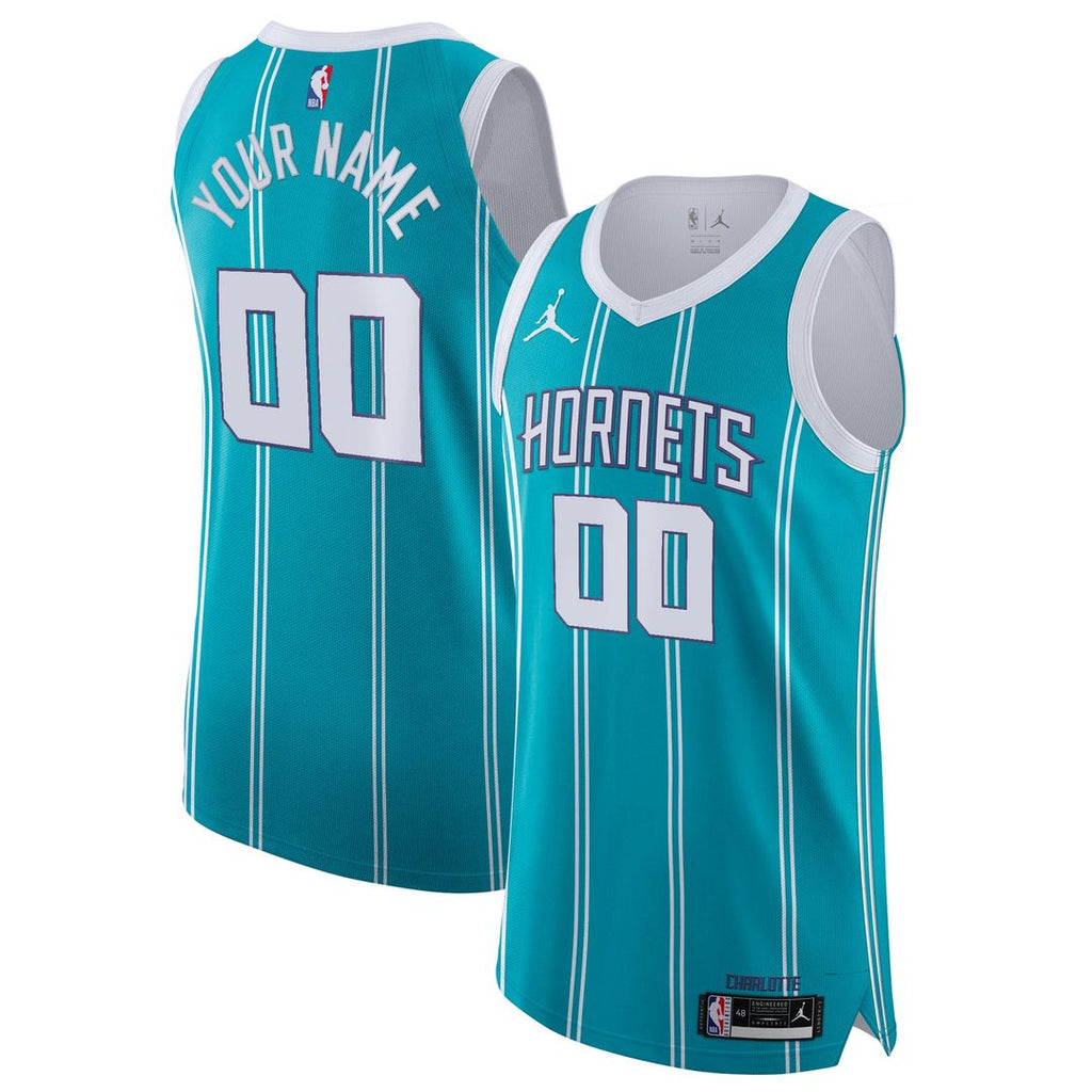 Charlotte Hornets Jordan Brand 2020/ 21 Authentic Custom Jersey Teal - Icon Edition | NBA Fan Gear