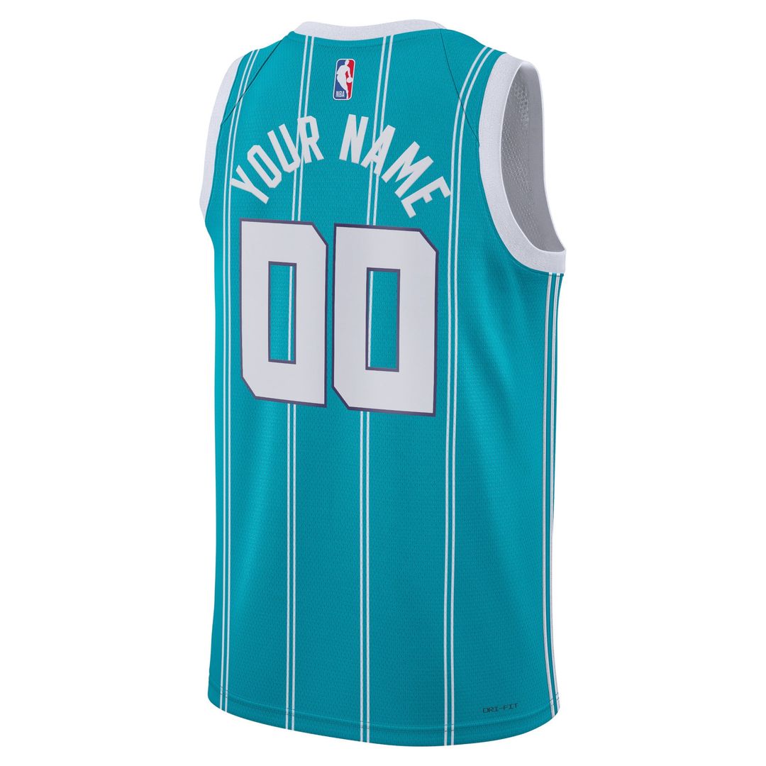 Charlotte Hornets Jordan Brand Unisex Swingman Custom Jersey Teal - Icon Edition | NBA Fan Gear