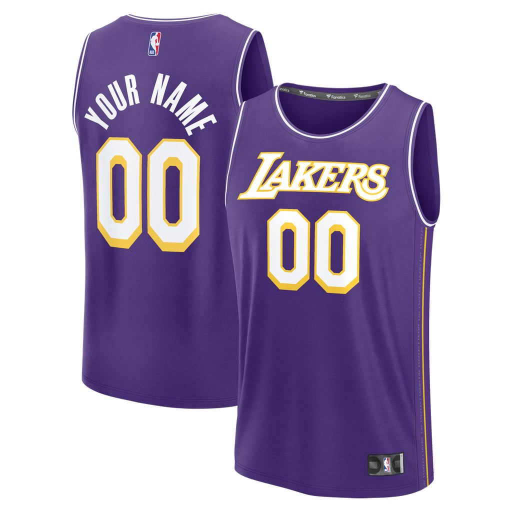 Los Angeles Lakers Fanatics Fast Break Custom Jersey - Icon Edition - Purple | NBA Fan Gear