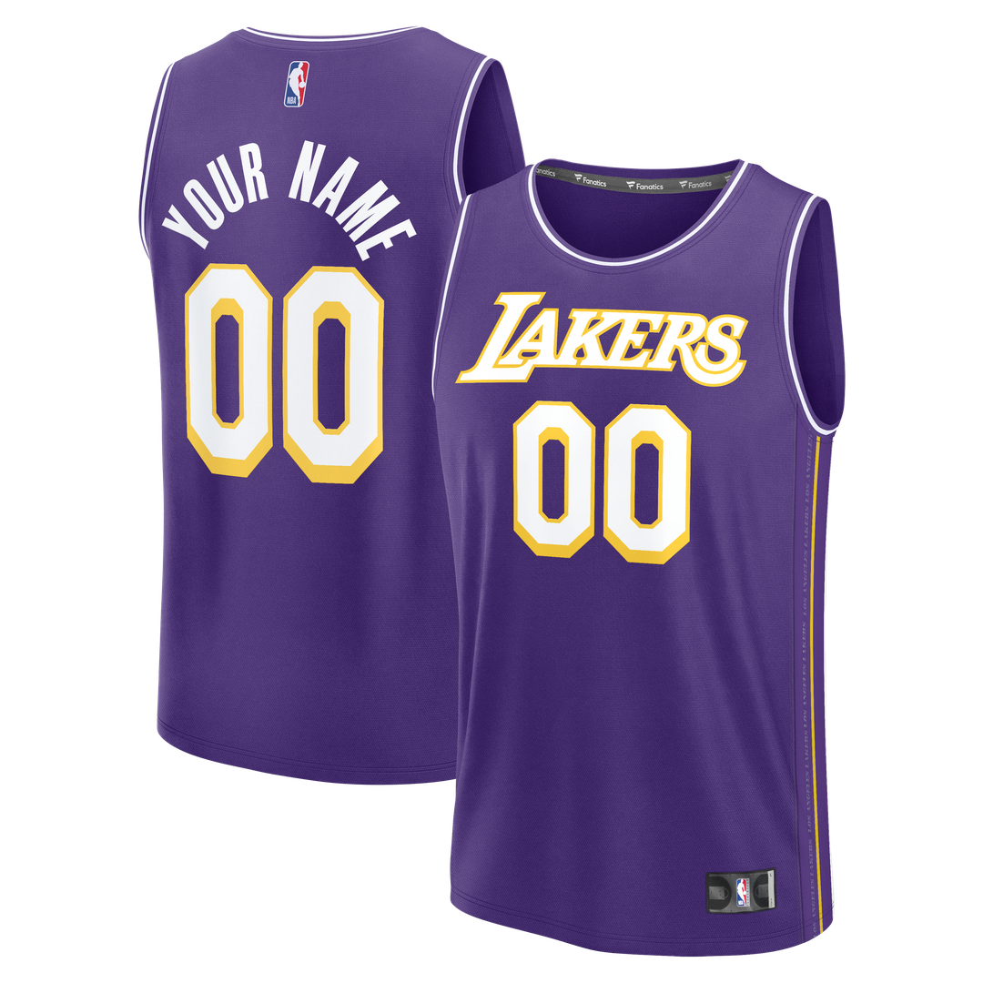 Los Angeles Lakers Fanatics Fast Break Custom Replica Jersey - Association Edition - White | NBA Fan Gear