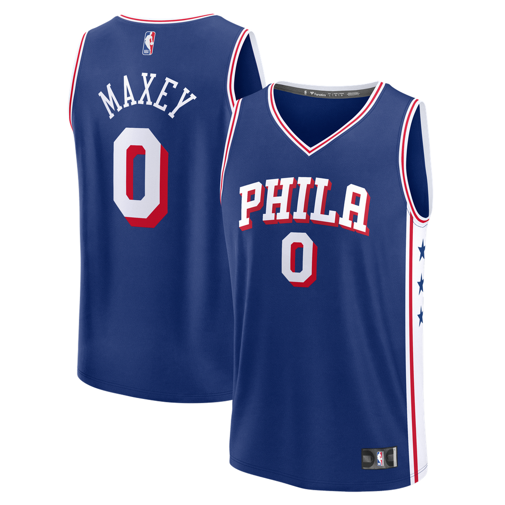 Tyrese Maxey Philadelphia 76ers Fanatics Fast Break Replica Player Jersey - Icon Edition - Royal | NBA Fan Gear