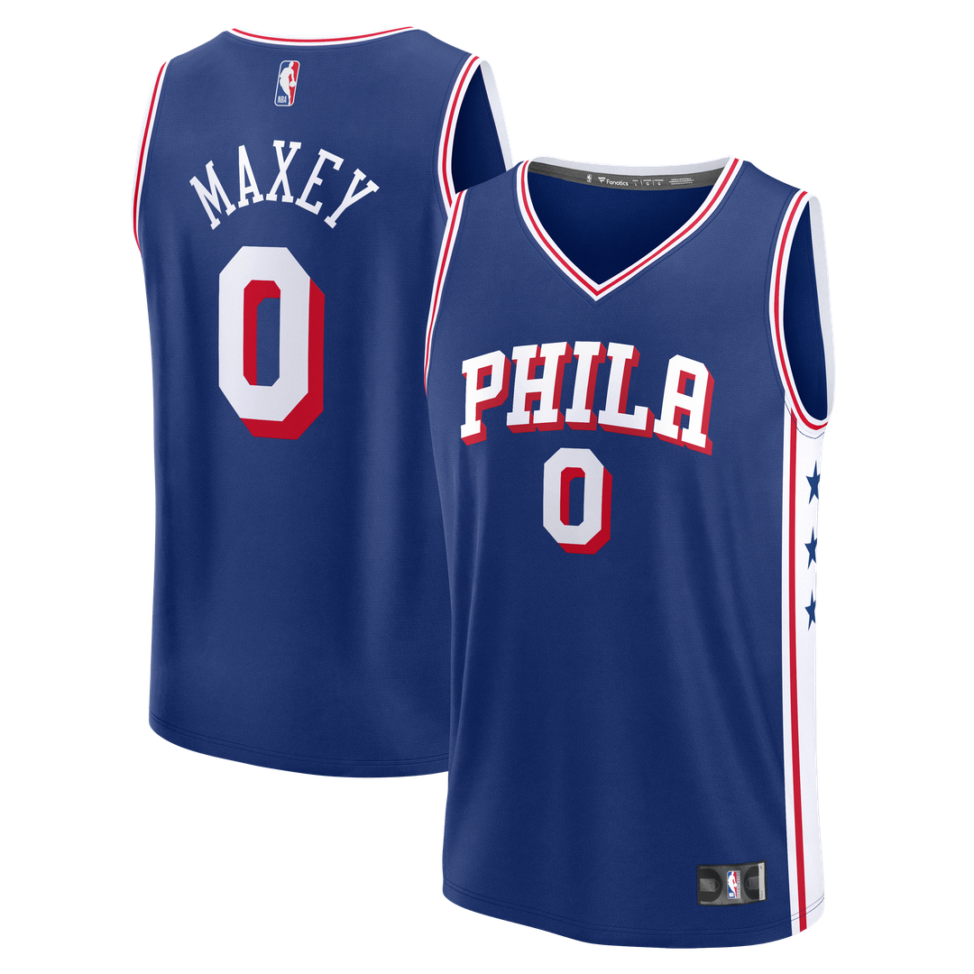 Tyrese Maxey Philadelphia 76ers Fanatics Fast Break Replica Player Jersey - Icon Edition - Royal | NBA Fan Gear