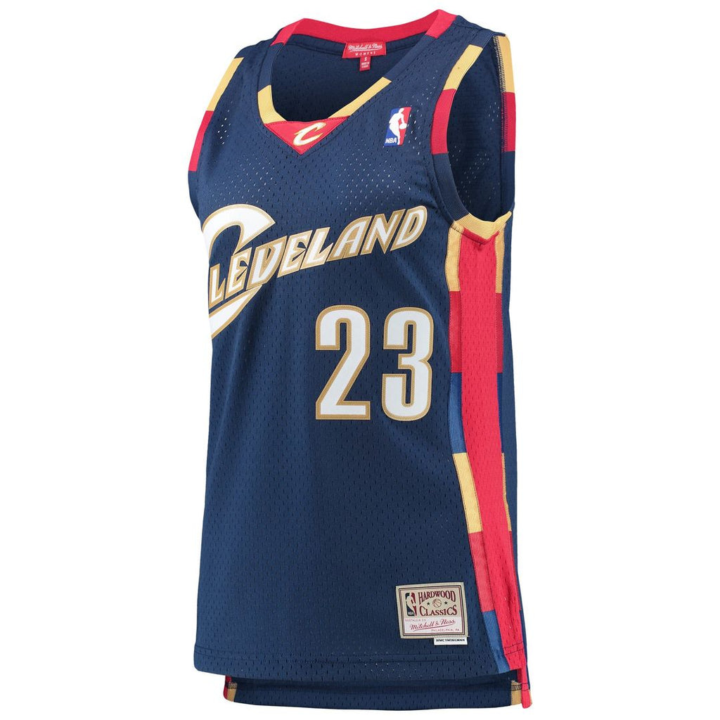 LeBron James Cleveland Cavaliers Mitchell & Ness Women's Hardwood Classics Swingman Jersey - Navy | NBA Fan Gear