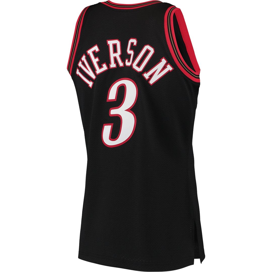 Allen Iverson Philadelphia 76ers Mitchell & Ness 1997/ 98 Hardwood Classics Authentic Jersey - Black | NBA Fan Gear