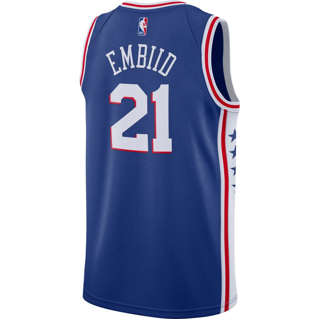 Joel Embiid Philadelphia 76ers Nike 2019/ 2020 Swingman Jersey - Icon Edition - Royal | NBA Fan Gear