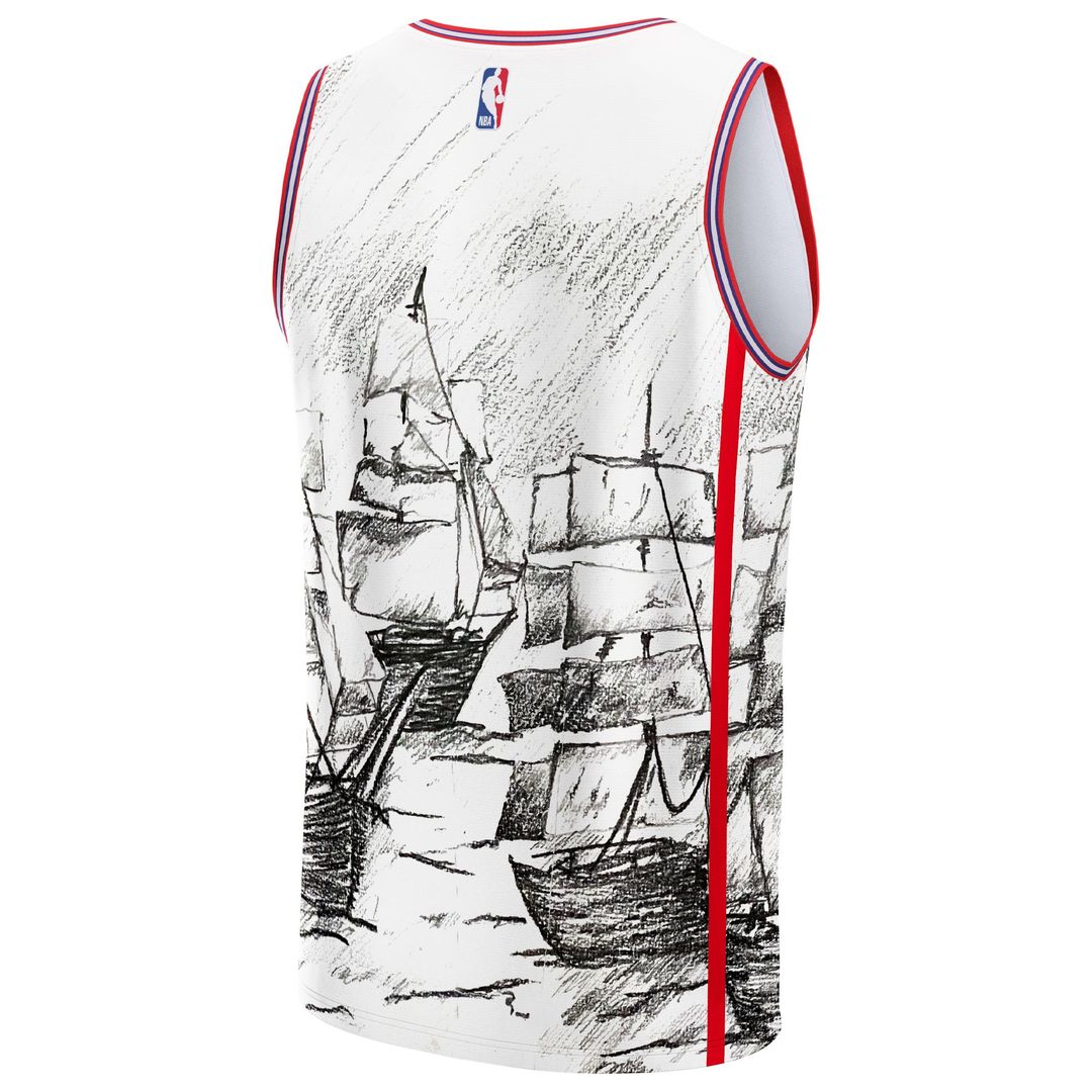 LA Clippers NBA & KidSuper Studios by Fanatics Unisex Hometown Jersey - Gray | NBA x KidSuper Fan Gear