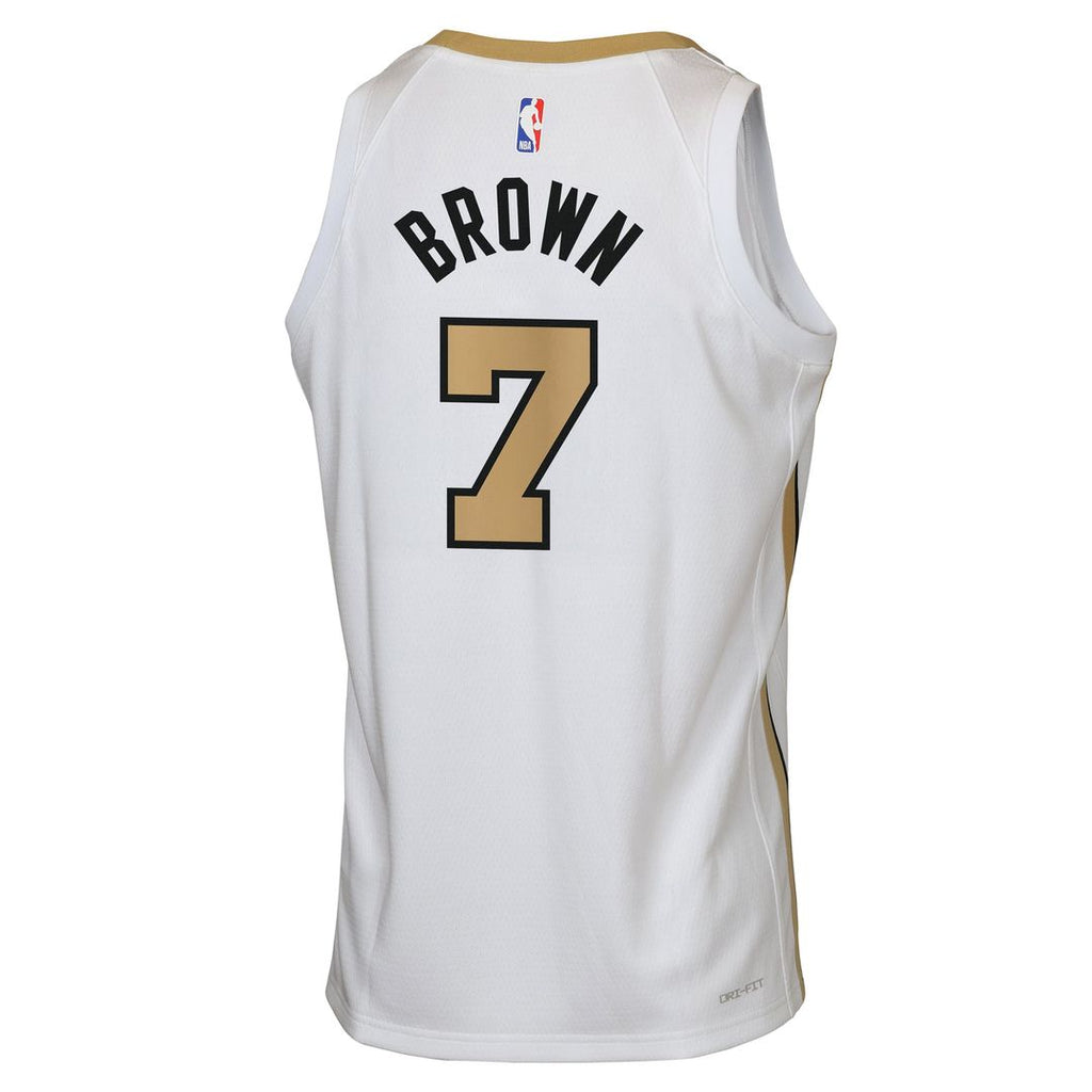 Jaylen Brown Boston Celtics Nike Youth 2025/ 26 City Edition Swingman Jersey - White | NBA Fan Gear