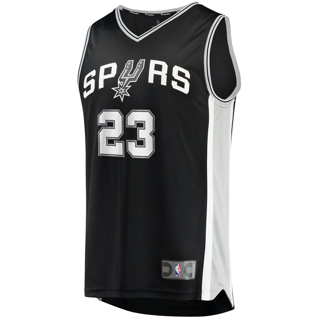 Zach Collins San Antonio Spurs Fanatics Fast Break Replica Jersey - Icon Edition - Black | NBA Fan Gear