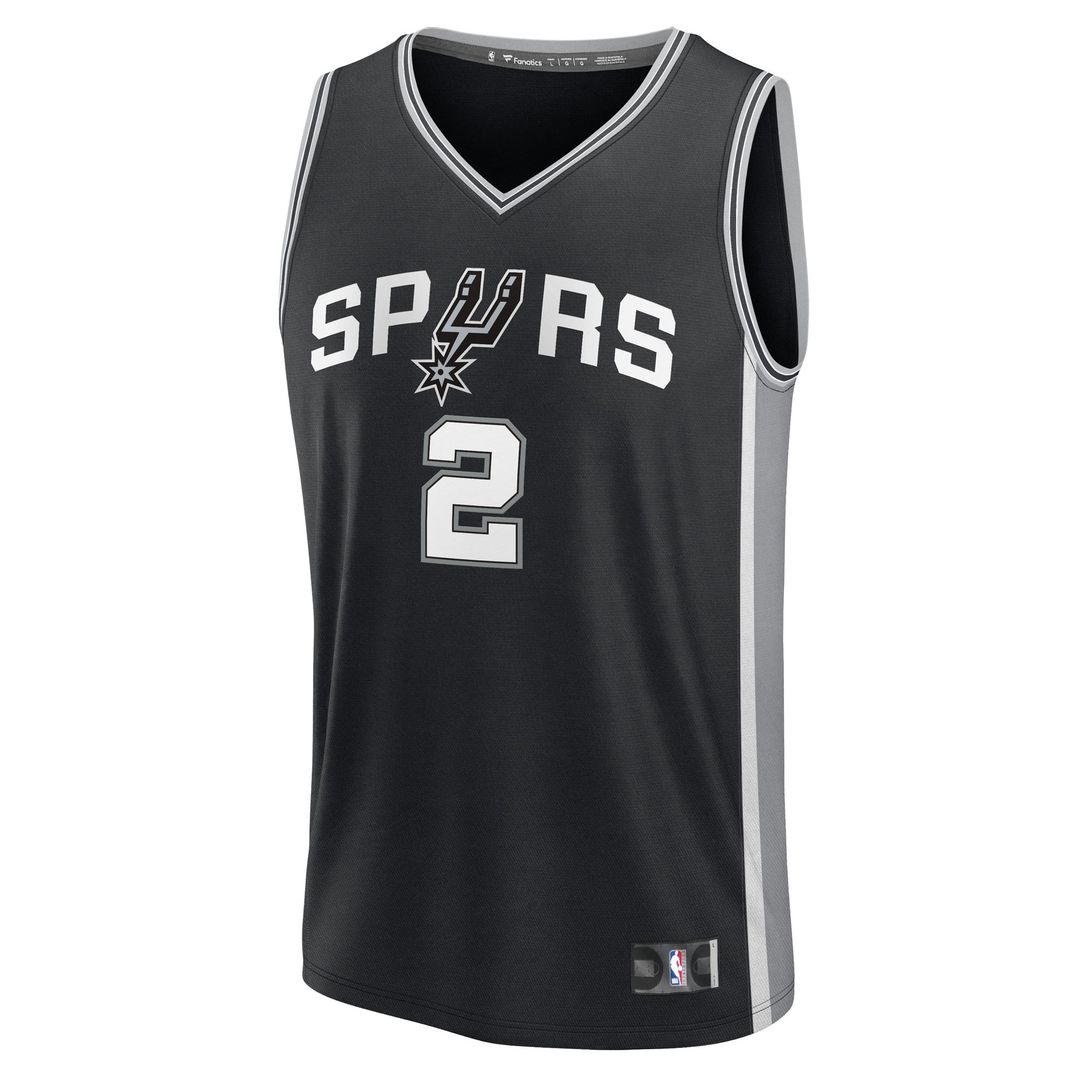 Dylan Harper San Antonio Spurs Fanatics 2025 NBA Draft First Round Pick Fast Break Replica Jersey - Icon Edition - Black | Fan Gear