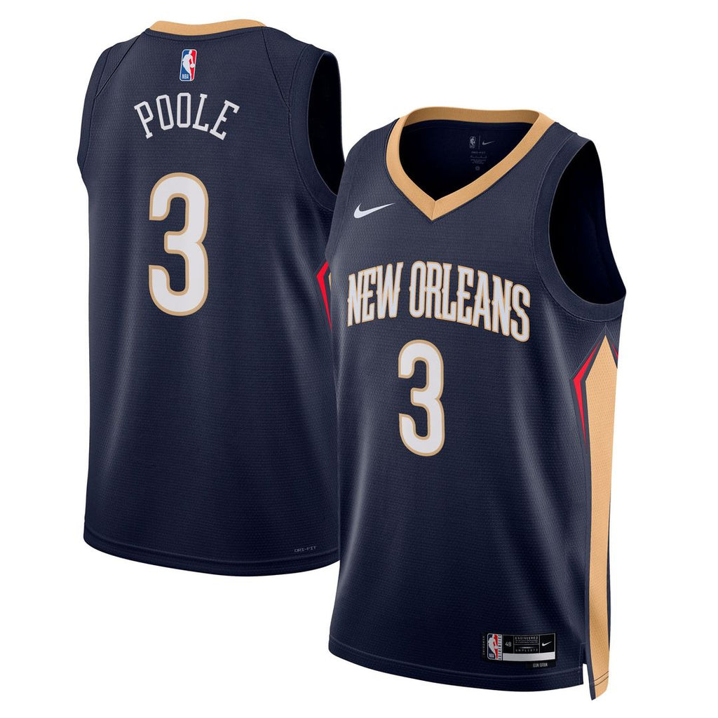 Jordan Poole New Orleans Pelicans Nike Unisex Swingman Jersey - Navy - Icon Edition | NBA Fan Gear