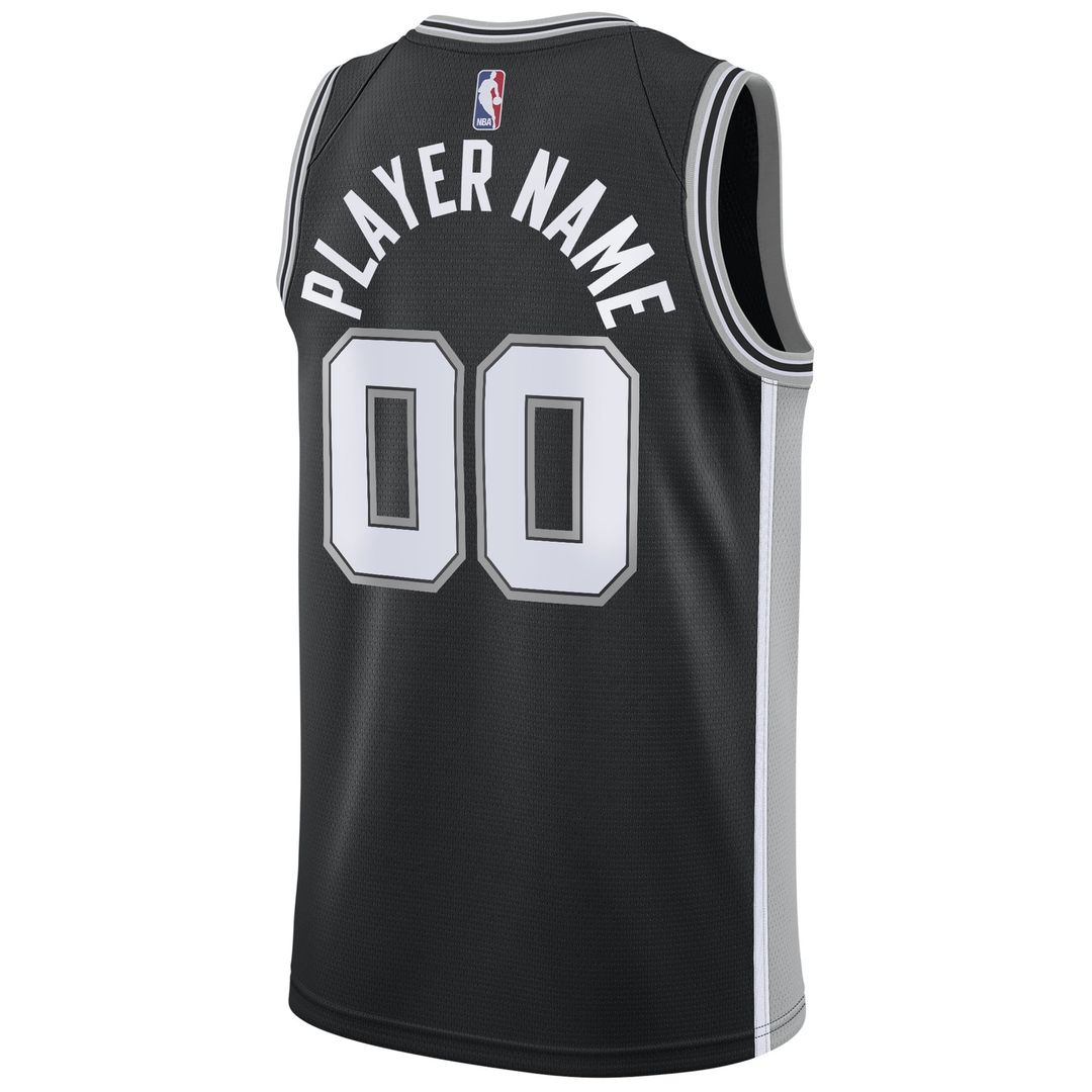 San Antonio Spurs Nike Swingman Custom Jersey Black - Icon Edition | NBA Fan Gear